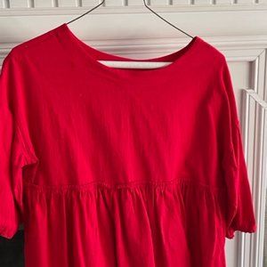 Red babydoll top